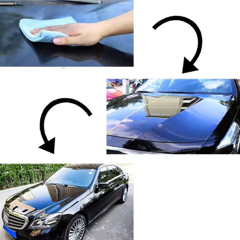 Résultat sur voiture après Spray Brillance Plus